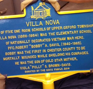 Robert A. Davis' Memorial sign